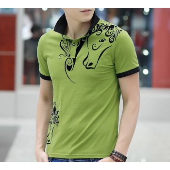Summer men short sleeve polo shirt