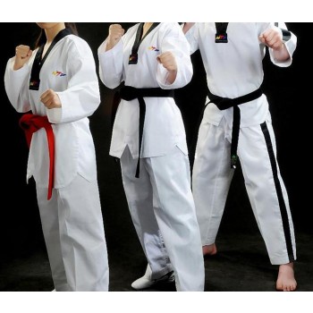 Taekwondo black V-neck clothing kit