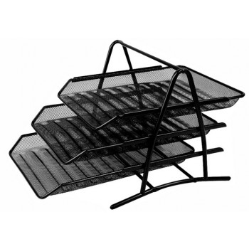 Three layers metal mesh document holder