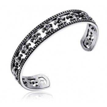 Titanium silver restoring ancient ways men wide bracelet