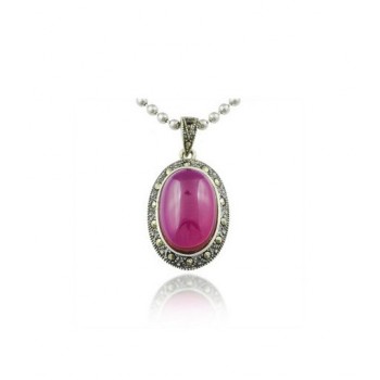 Titanium silver Vintage Royal Gemstone Pendant