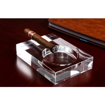 Transparent artificial crystal ashtray