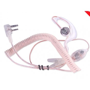 Transparent headphones with MIC for walkie talkie