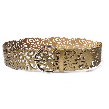 Trend all-match flower patterns ladies popular pu leather belt