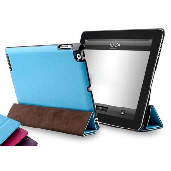 Ultra-thin leather case with stand for ipad 2 3 4