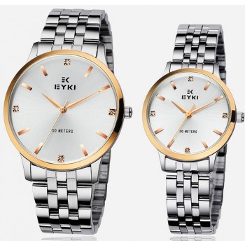 Ultra-thin steel strap round series couple watches