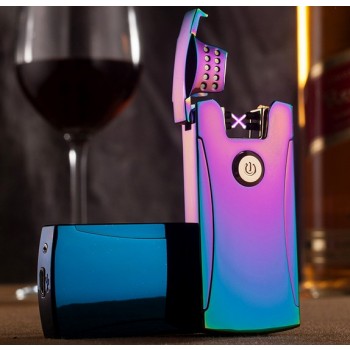 USB dual electric arc metal windproof lighter