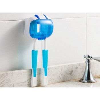 Wall-mounted ultraviolet sterilizer toothbrush holder