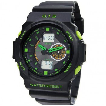 Waterproof large dial electronics sports watch