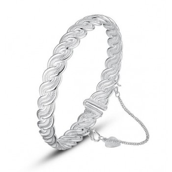 Weave sterling silver only love bracelet