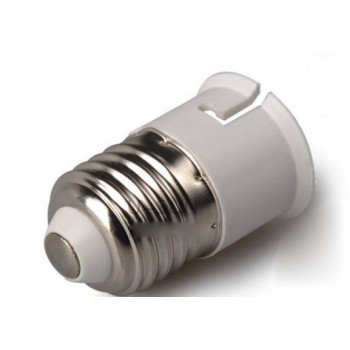 White E27 to B22 LED bulb socket converter