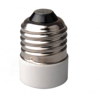 White E27 to E14 LED bulb socket converter