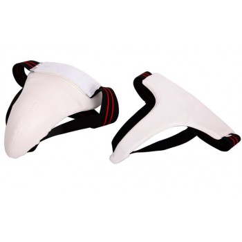 White PU taekwondo crotch protector