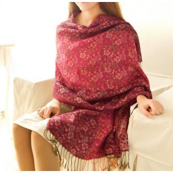 Winter & autumn woolen yarn happy snow long scarf