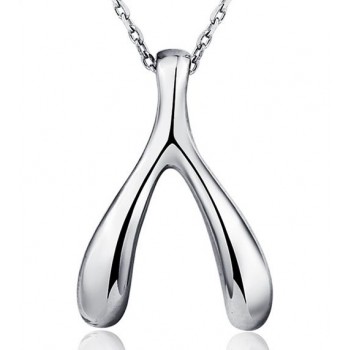 Wishes bone pendant in sterling silver