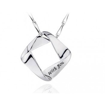 With you pendant in sterling silver