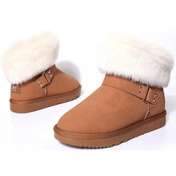Women's belt buckle Mini snow boots