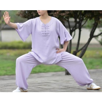 Women's short-sleeved Kung Fu sportswear