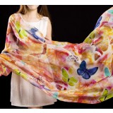 100% mulberry silk butterfly female silk scarf