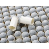 100pcs white plastic + leather billiard cue tips