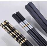 10 pairs European style alloy black chopsticks