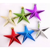 10cm 6pcs plating Christmas pointed star