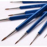 10pcs blue rod wolf hair paintbrush set