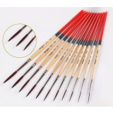 10pcs pointed nylon paintbrush set