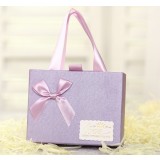 10pcs purple bow wedding favor box