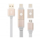 120cm 2 in 1 data charging cable for iphone 5s / 6 / Android phones