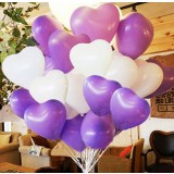 12 inch heart-shaped wedding party balloons