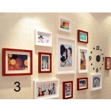 12pcs clock photo frame set