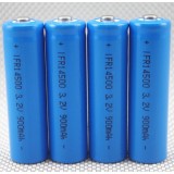 14500 AA rechargeable battery 900mAh lithium iron phosphate