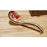 15cm S type painted ceramic spoon