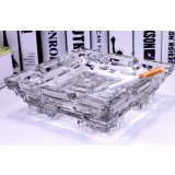 15cm square crystal ashtray