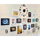 15pcs DIY creative clock + photo frames set