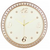 16 inches golden round wall clock