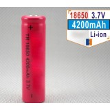 18650 rechargeable lithium battery 3.7V 4200mah
