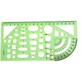 18 * 10.3cm multifunction drawing ruler