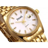 18k gold-plated steel strap waterproof watch