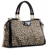 High-end PU leather Leopard style restoring ancient lady's bag