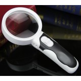 20X 2LEDs 10cm Acrylic handheld magnifying glass