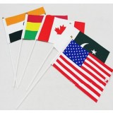 21 * 14cm high quality hand wave national flag