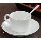 240ml white classic ceramic mug