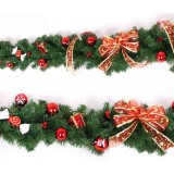 270cm red bow Christmas decoration rattan