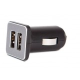 2.1A Dual USB Car Charger Black