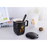 2pcs 350ml lovers ceramic mug