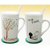 2pcs 400 ~ 500ml lovers ceramic mug