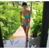 2pcs bicolor bikini swimsuit