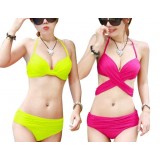 2pcs bikini swimsuit with straps